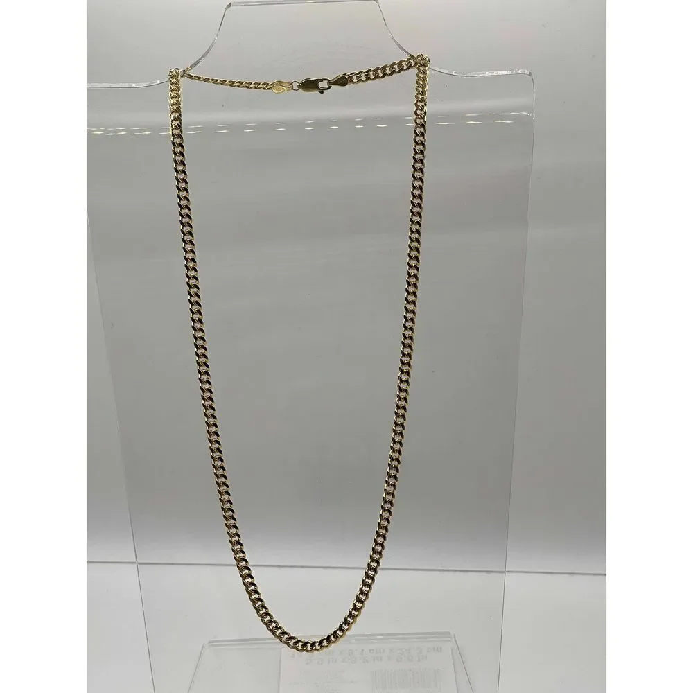 14k Solid Gold Miami Cuban Link 20 inch Chain